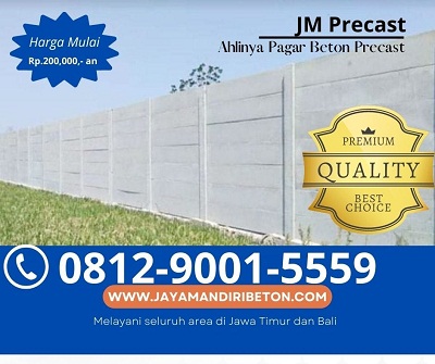pagar beton gresik, pagar beton precast gresik murah, harga pagar beton per meter di gresik, pagar panel beton gresik